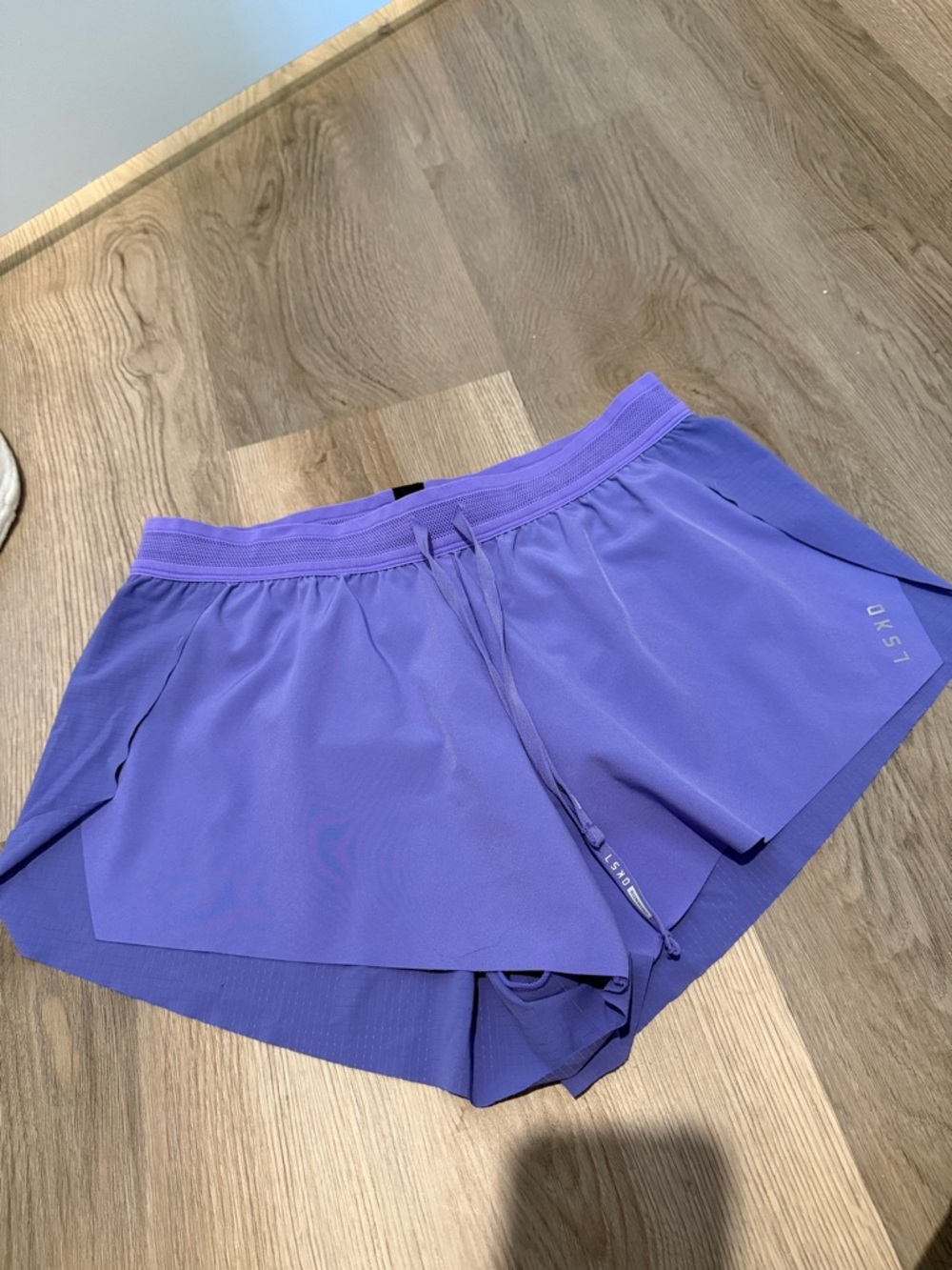 Purple Athletic Running Shorts with Drawstring